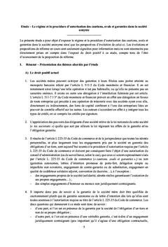 La procedure d'autorisation des cautions, avals et garanties