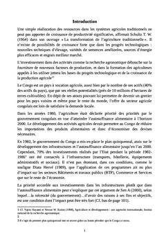 Itinéraire pour une disponibilité agricole au Congo