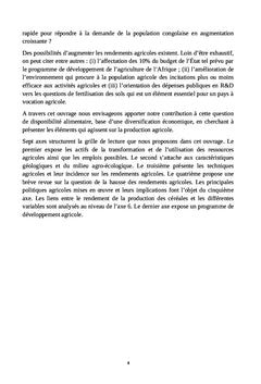 Itinéraire pour une disponibilité agricole au Congo