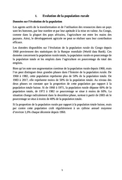Itinéraire pour une disponibilité agricole au Congo