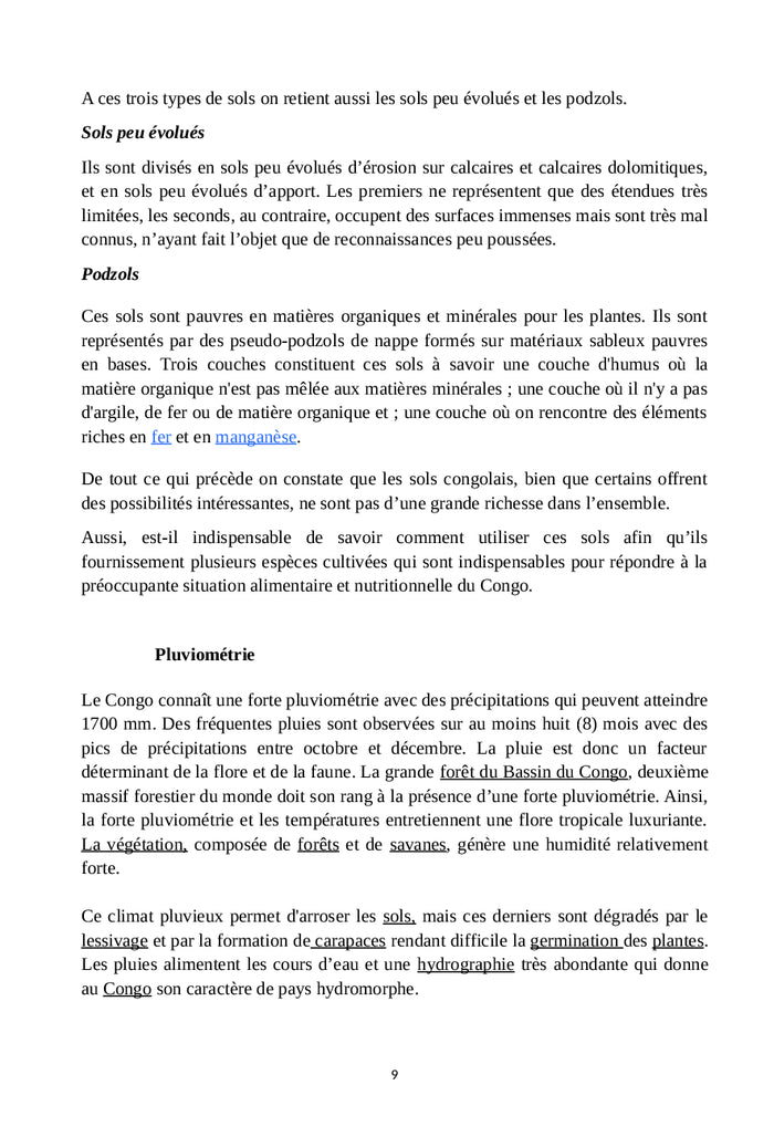 Itinéraire pour une disponibilité agricole au Congo