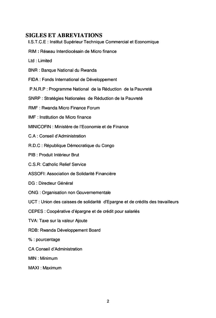 Livre sur l'Acces au Credit