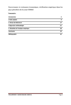 Gouvernance et croissance economique
