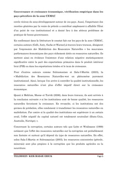 Gouvernance et croissance economique