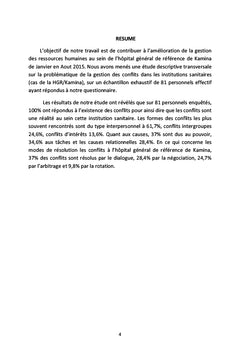 Gestion des conflits dans les institutions sanitaires