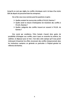 Gestion des conflits dans les institutions sanitaires