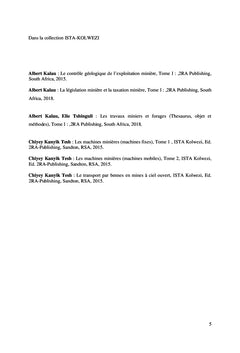 Controle geologique de l'exploitation miniere: Tome II