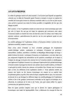 Controle geologique de l'exploitation miniere: Tome II
