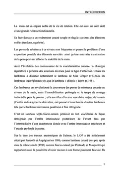 Le lambeau interosseux postérieur