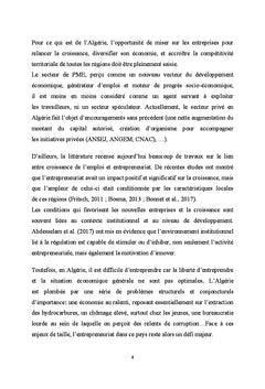 L'entrepreneuriat en Algerie: Realite, defis et opportunites