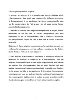 L'entrepreneuriat en Algerie: Realite, defis et opportunites