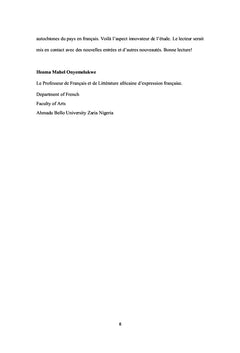 Histoire de la Litterature Nigeriane d'expression Française