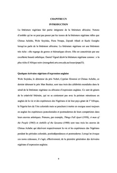 Histoire de la Litterature Nigeriane d'expression Française