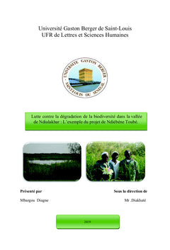 Lutte contre la dégradation de la biodiversité à Ndialakhar