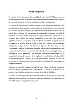 Lutte contre la dégradation de la biodiversité à Ndialakhar