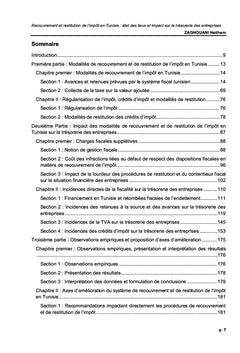 Recouvrement et restitution de l'impôt en Tunisie