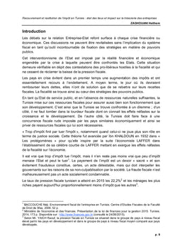 Recouvrement et restitution de l'impôt en Tunisie