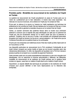 Recouvrement et restitution de l'impôt en Tunisie