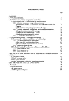 Introduction a une litterature cellulaire