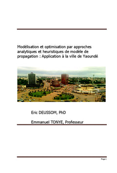 Algorithmes heuristiques pour l'optimisation de modeles de propagation