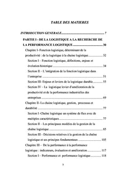 Performances des chaînes logistiques dans l'industrie automobile