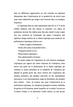 Performances des chaînes logistiques dans l'industrie automobile