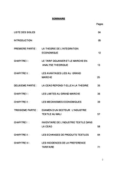 Entreprises textiles du Mali et Communaute Economique Afrique Ouest