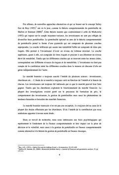 Finance comportementale et gestion de portefeuille