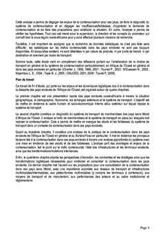 Conteneurisation et desserte des pays enclaves de l'Afrique de l'Ouest