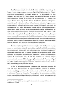 L'apport de l'oral dans les programmes de la réforme du cycle secondaire algérien