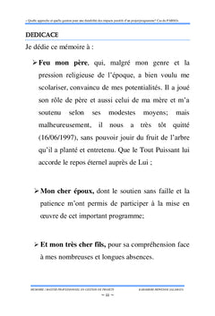 Approche et gestion de projet pour une durabilite des impacts positifs
