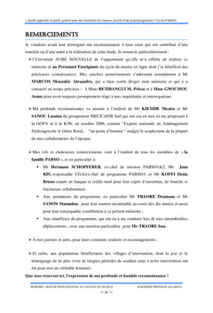Approche et gestion de projet pour une durabilite des impacts positifs