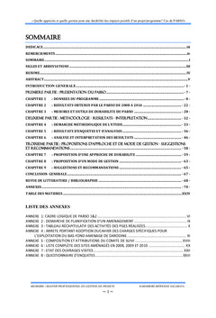 Approche et gestion de projet pour une durabilite des impacts positifs