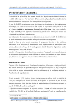 Approche et gestion de projet pour une durabilite des impacts positifs