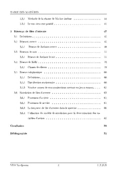 Réseaux de files d'attente
