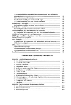 Les Effets de la Musculation Integree, son Optimisation et sa Planification