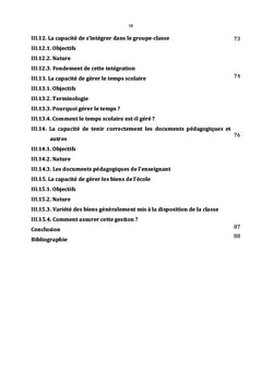 Gestion d'une classe de la maternelle, du primaire et du secondaire