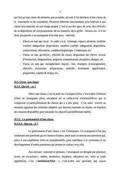 Gestion d'une classe de la maternelle, du primaire et du secondaire