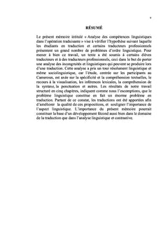 Necessite des competences linguistiques dans l'operation traduisante