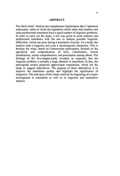 Necessite des competences linguistiques dans l'operation traduisante