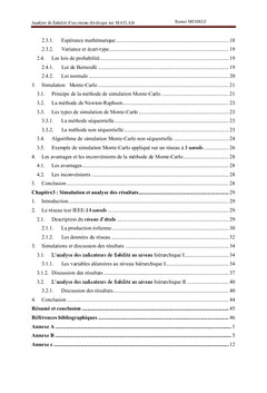 Analyse de fiabilité d'un réseau électrique sur MATLAB