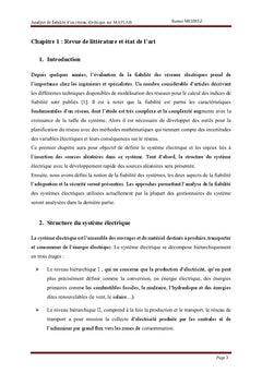 Analyse de fiabilité d'un réseau électrique sur MATLAB