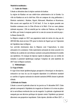 L'épidémie de rougeole dans la région de Kankan: Analyse de la riposte