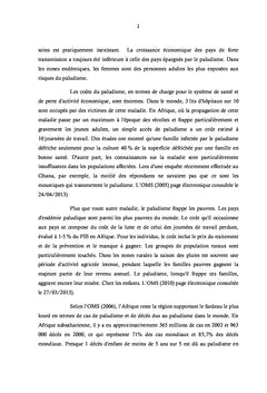 Evaluation de l'impact socio-économique de la morbidité palustre