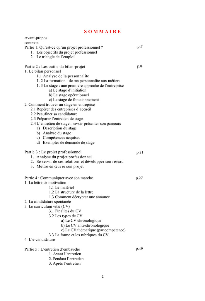 Construire son projet personnel et professionnel