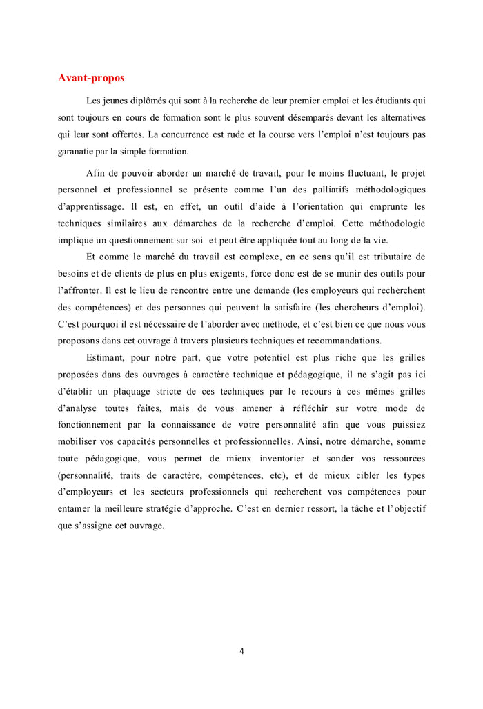 Construire son projet personnel et professionnel