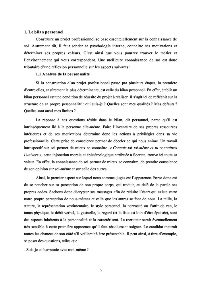 Construire son projet personnel et professionnel