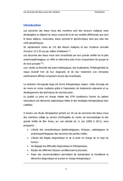 Les sarcomes des tissus mous des membres