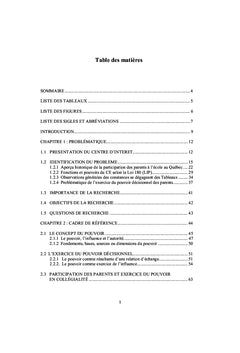 Conditions de l'exercice du pouvoir decisionnel des parents a l'ecole
