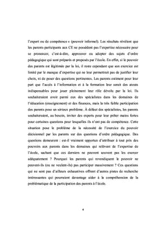 Conditions de l'exercice du pouvoir decisionnel des parents a l'ecole
